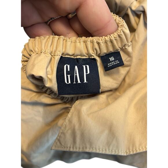 GAP Tie Back Halter Tiered Skirt Maxi Dress Beige Size 16 - Picture 6 of 7